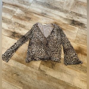 Anthropologie Animal Print Blouse